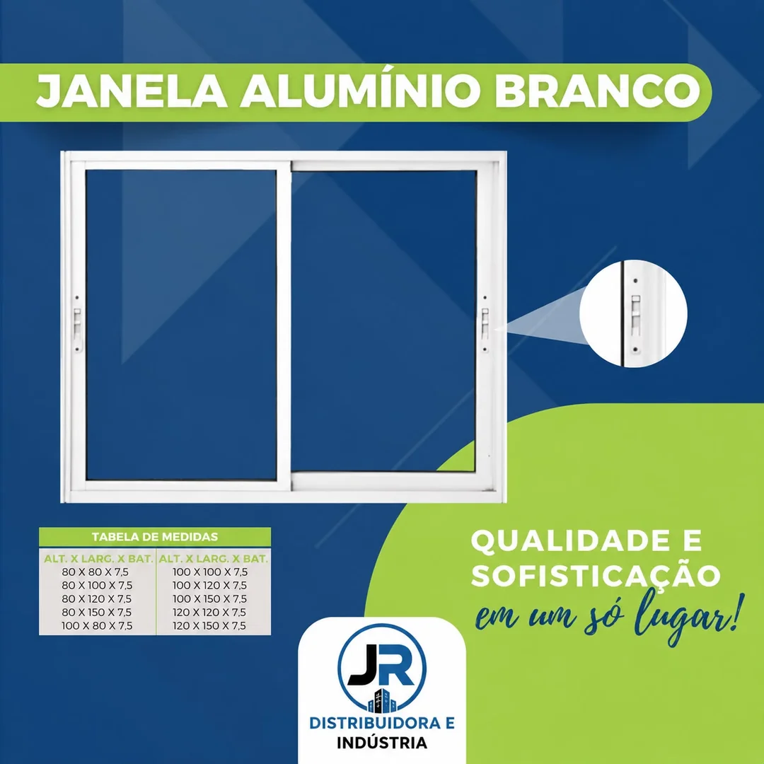 Janela de correr branca