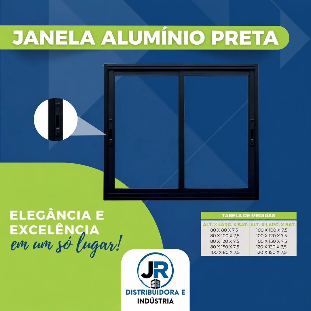 Janela de correr preta