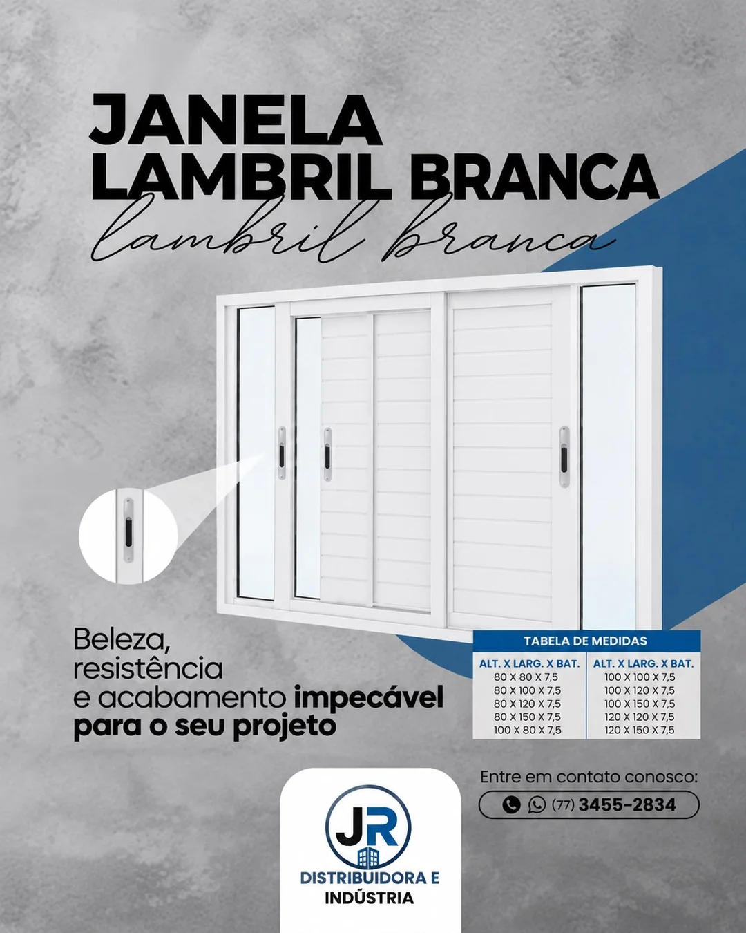 Janela lambril branca