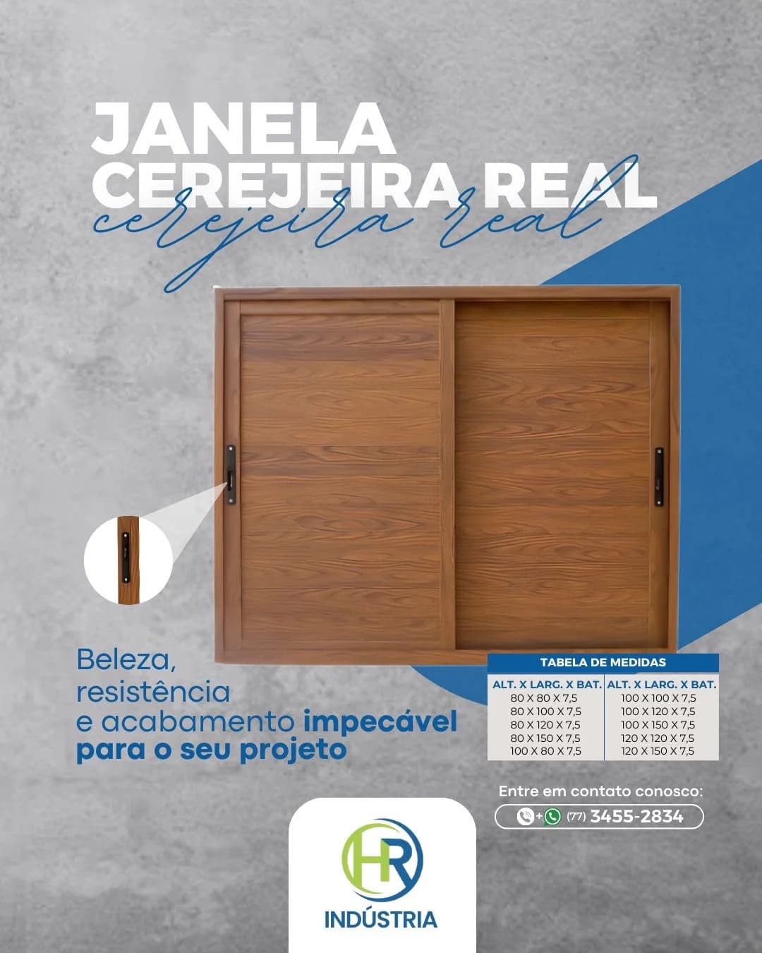 Janela lambril cerejeira real